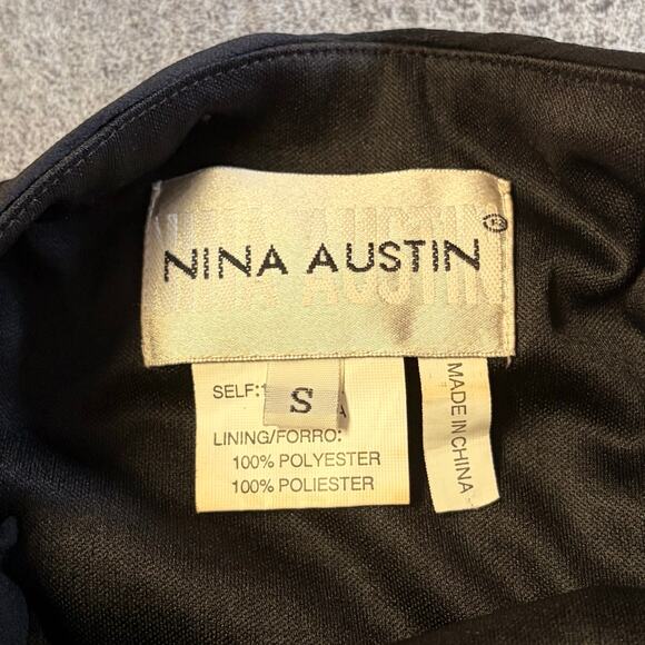 Vintage Nina Austin Silk Fairy Halter Midi Dress - Picture 5 of 8